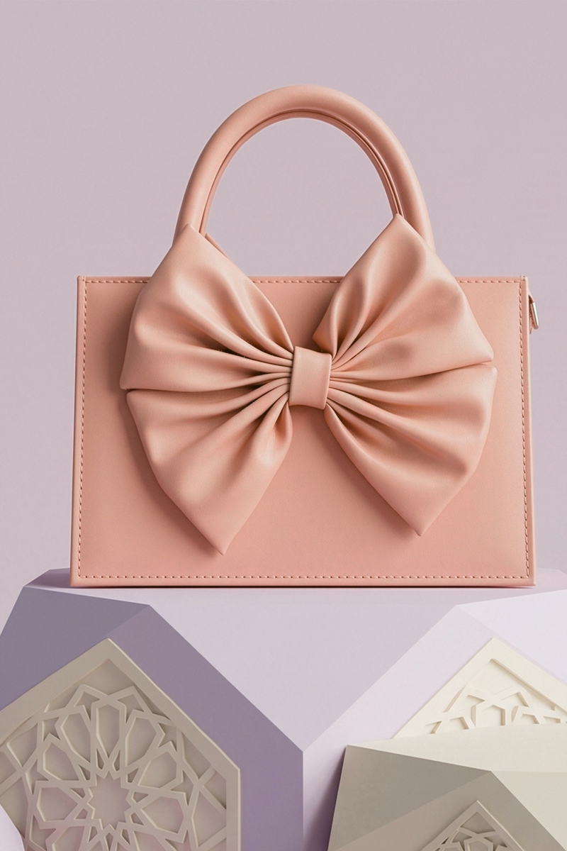 SIGNATURE BOW BAG | TEA PINK BOW