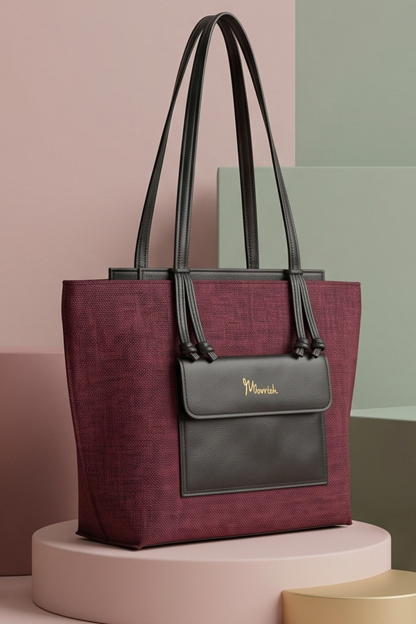 Aura Tote Bag Maroon