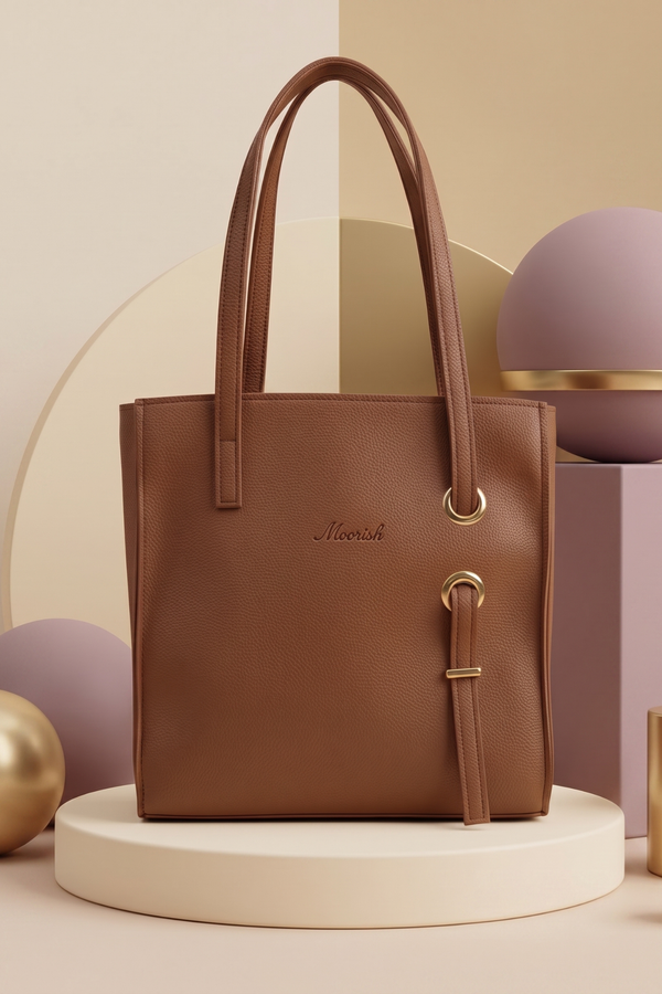 Eyelet Light Brown Bag