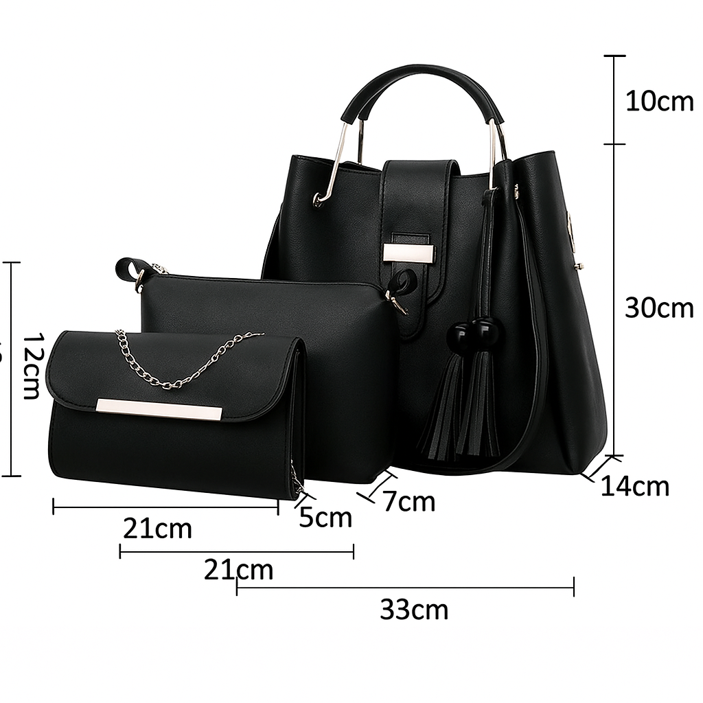 CRESCENT TRIO | 3 PIECE BLACK