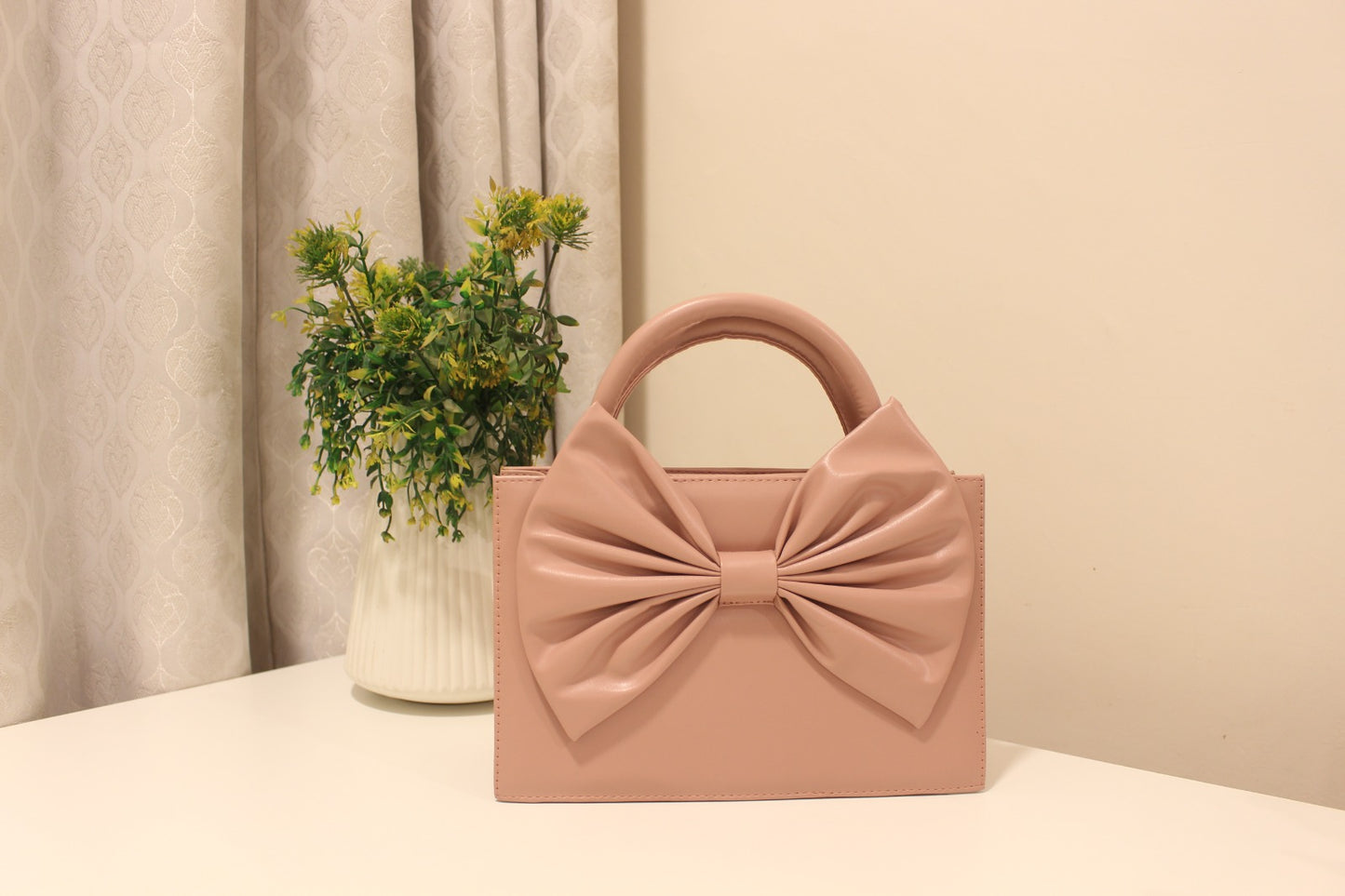 SIGNATURE BOW BAG | TEA PINK BOW