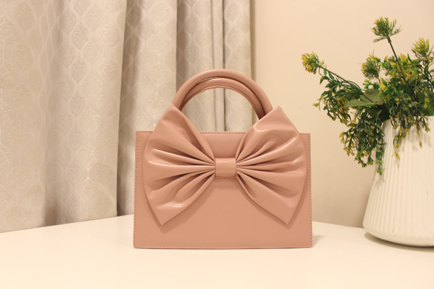 SIGNATURE BOW BAG | TEA PINK BOW