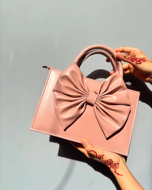 SIGNATURE BOW BAG | TEA PINK BOW