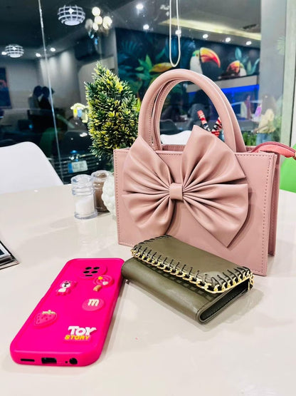 SIGNATURE BOW BAG | TEA PINK BOW